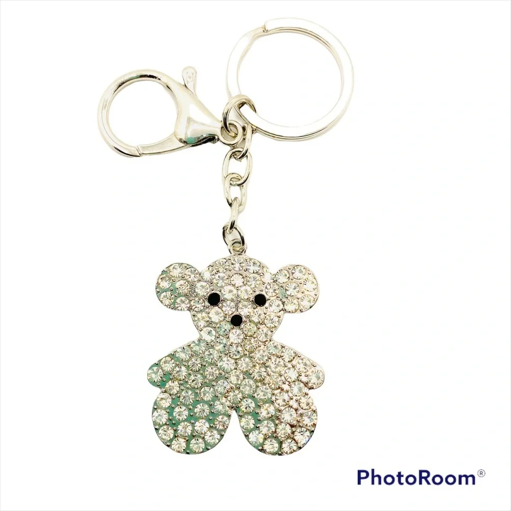 Keychain Purse Charm Teddy Bear Crystal